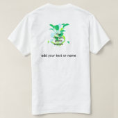 Moderne botanische blad t-shirt (Design achterkant)