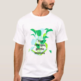Moderne botanische blad t-shirt