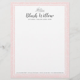 Moderne botanische blad takken blosemen minimalist briefhoofd