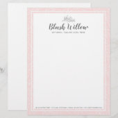 Moderne botanische blad takken blosemen minimalist briefhoofd (Voorkant / Achterkant)