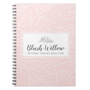 Moderne botanische blad takken blosemen minimalist notitieboek