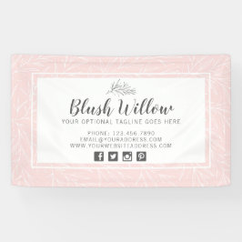 Moderne botanische blad takken blosemen minimalist spandoek