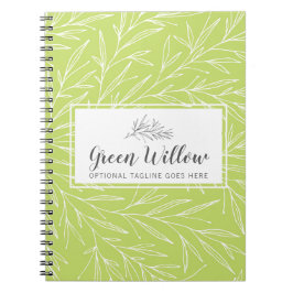 Moderne botanische blad takken groen minimalistisc notitieboek