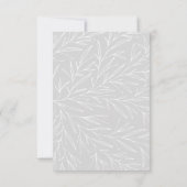 Moderne Botanische Blad Zilveren Krans Dank u Bedankkaart (Achterkant)