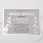  Moderne botanische bladeren bruidsfeestje   Folie Uitnodiging (Voorkant)