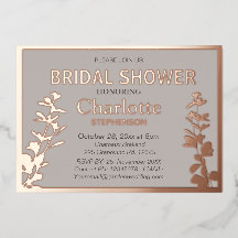 Moderne botanische bladeren bruidsshower   