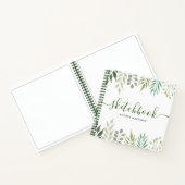 Moderne botanische bladeren Foliage Sketchbook Notitieboek (Binnen)