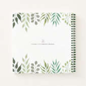 Moderne botanische bladeren Foliage Sketchbook Notitieboek (Achterkant)