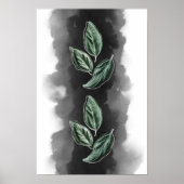 Moderne Botanische Bladeren Midden-Eeuw: Muurkunst Poster (Voorkant)