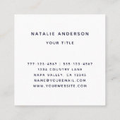 Moderne botanische bladeren  vierkante visitekaartje (Achterkant)