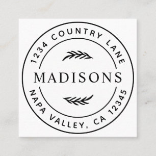 Moderne botanische bladeren  vierkante visitekaartje