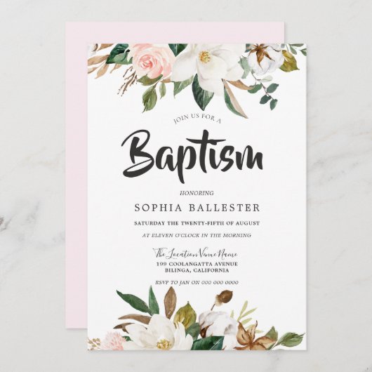 Moderne botanische blindheid en witte platte boomv kaart (Voorkant / Achterkant)