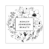 Moderne botanische blindheid en zwart vierkant rubberstempel (Afrduk)