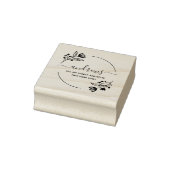 Moderne botanische bloem bladeren rubberstempel (Stempel)