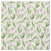 Moderne botanische bloem roze tulp stof (Swatch)