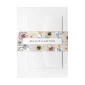 Moderne Botanische Bloemen Bruiloft Uitnodigingen Wikkel (Voorkant Voorbeeld)