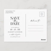 Moderne botanische bloemenfoto Bewaar de datum Briefkaart (Achterkant)