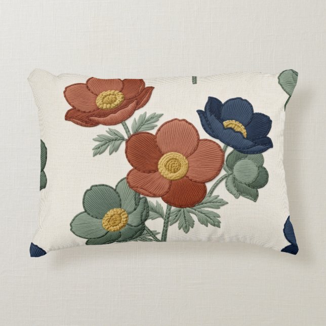 Moderne botanische bloemenkussen accent kussen (Voorkant)