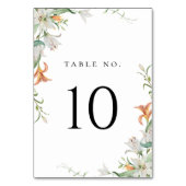 Moderne Botanische Bloemenlelie Kaart (Achterkant)