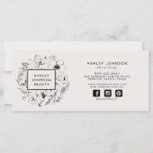 Moderne botanische Blush & Black Gift Certificate (Achterkant)