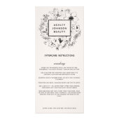 Moderne botanische Blush & Black Hair Styling Care Reclamekaart (Voorkant)