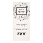 Moderne Botanische Blush & Black Spa 3 Services Me Reclamekaart (Achterkant)