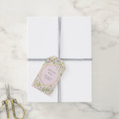 Moderne Botanische | Blush en Faux Gold Bedankt Cadeaulabel (Met Touw)