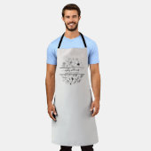 Moderne botanische Blush Pink Floral Business Scho Schort (Gedragen)