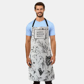 Moderne botanische blush roze branche schort (Gedragen)