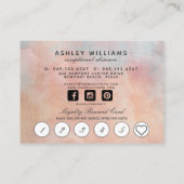 Moderne botanische Blush & zwarte logo Visitekaartje (Achterkant)