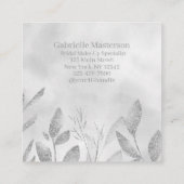 Moderne Botanische Boho-Foto-script Vierkante Visitekaartje (Achterkant)