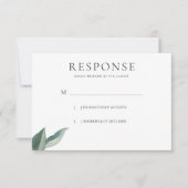 Moderne botanische boodschappen RSVP kaartje (Voorkant)