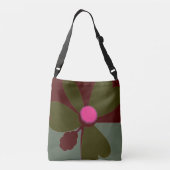 Moderne Botanische Boodschappentas Crossbody Tas (Achterkant)
