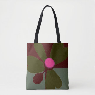 Moderne botanische boodschappentas tote bag