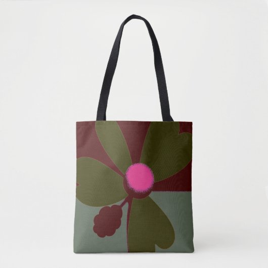 Moderne botanische boodschappentas tote bag (Voorkant)