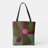 Moderne botanische boodschappentas tote bag (Achterkant)