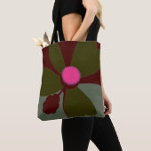 Moderne botanische boodschappentas tote bag (Dichtbij)