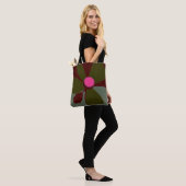 Moderne botanische boodschappentas tote bag (Op model)