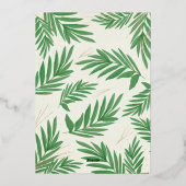 Moderne Botanische Boog Begroeiing Foto  Folie Feestdagenkaart (Achterkant)