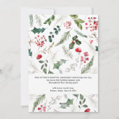 Moderne botanische boog Prettig feest 1 foto Feestdagenkaart (Achterkant)