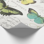 moderne  botanische boterbestanden cadeaupapier (Hoek)