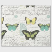 moderne  botanische boterbestanden cadeaupapier (Vlak)