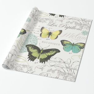 moderne botanische boterbestanden cadeaupapier