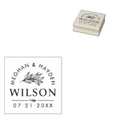 Moderne botanische bruiloft | Aangepast: de datum Rubberstempel (Gestempeld)