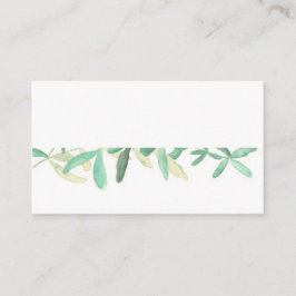Moderne Botanische Bruiloft DIY Plaatskaart Plaatskaartje
