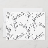 Moderne botanische bruiloft foto slaat de datum op save the date (Achterkant)