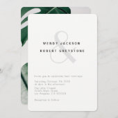 Moderne Botanische bruiloft uitnodiging (Voorkant / Achterkant)