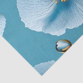 Moderne Botanische Chic Blue Poppy Tissuepapier (Detail)