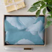 Moderne Botanische Chic Blue Poppy Tissuepapier (Geschenk)