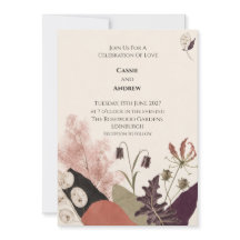 Moderne Botanische Collage Bruiloft
